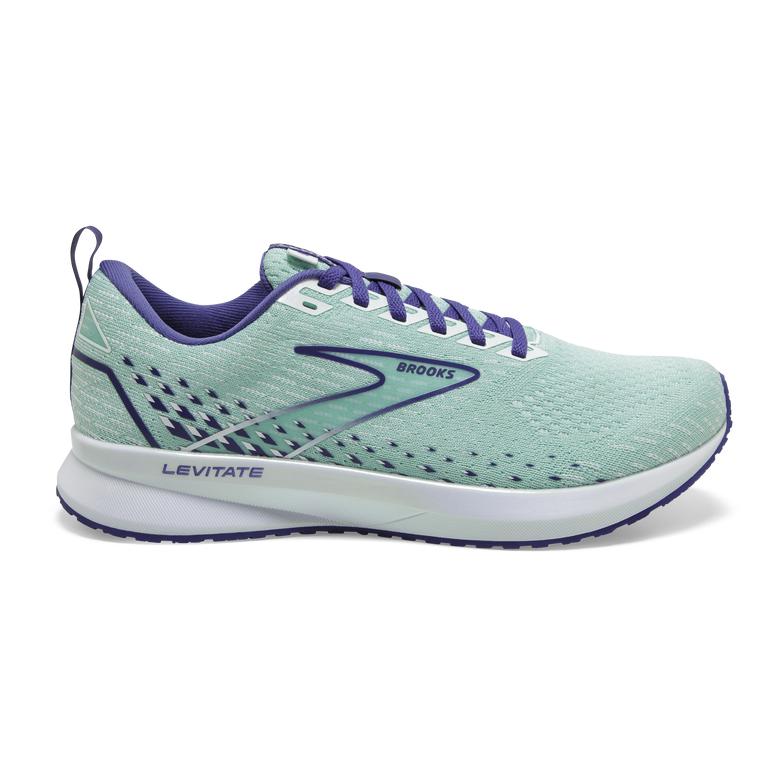 Brooks Levitate 5 Womens Road Running Shoes - PaleTurquoise/Yucca/Navy Blue/White - Indonesia (ZETD-